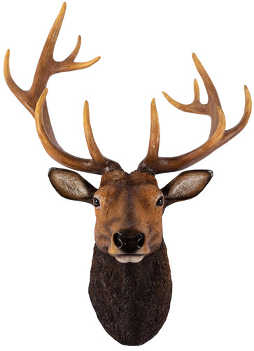 Elk stags head wall mounted - elk,
