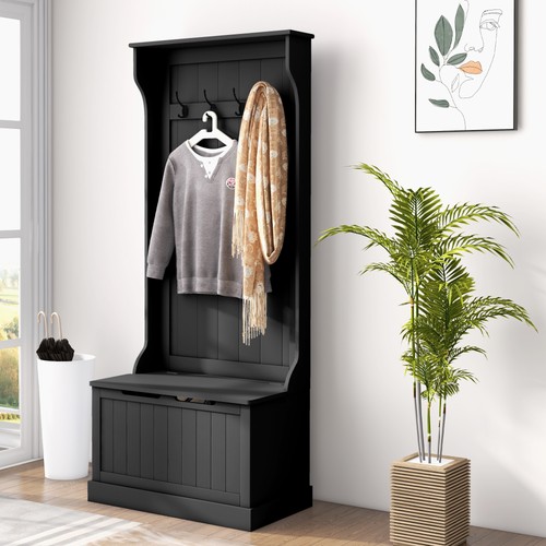 Entryway hall tree with - hall,
