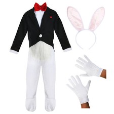 CHILDS WHITE RABBIT COSTUME BOOK CHARACTER COSTUME MR ANIMAL WORLD BOOK DAY