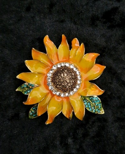 Sunflower brooch vintage - sunflower,