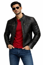 Mens Leather Jacket Black
