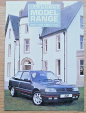 PEUGEOT RANGE BROCHURE 1987