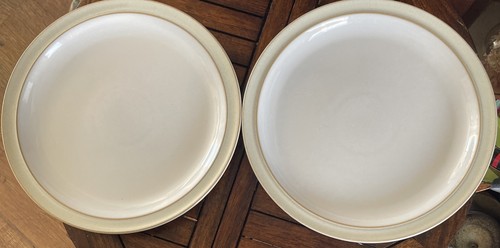 Denby cream linen dinner plate - denby,