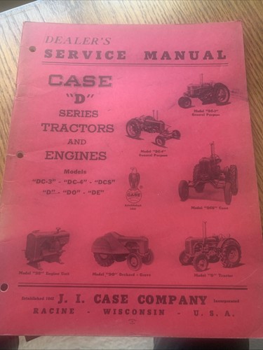 Vintage case tractor service - vintage,