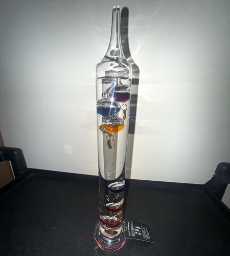 Glass galileo thermometer - thermometer, w/