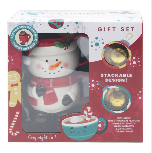 Snowman stacking mug hot - snowman,