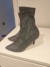Oasis Sparkle Sock Boots Size