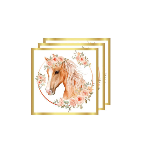 Horse racing napkin birthday - horse,