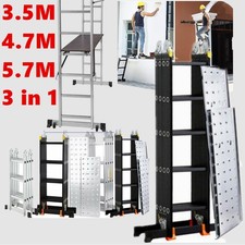 4.7M 5.7M 6.6M Multi-Purpose Aluminium 14IN1 Combination Platform Folding Ladder