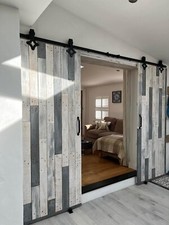 1sqm Reclaimed Pallet Wood | Mixed Greys Rustic Sanded Wall Cladding | DIY