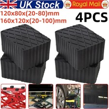 4 Heavy Duty Ramp Jacking Rubber Blocks Universal Scissor Car Lift Pads 20-100mm