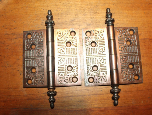 Pair 4 antique copper - pair, 4"