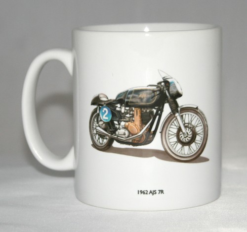 Motorbike mug ajs badge - motorbike, &