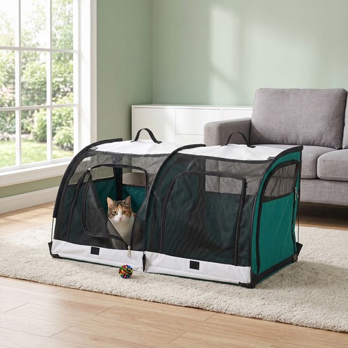 Fabric dog crate pet carrier - dog,