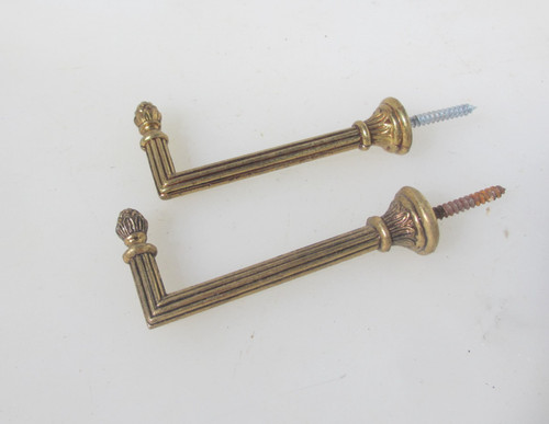 Vintage brass tie backs - vintage,