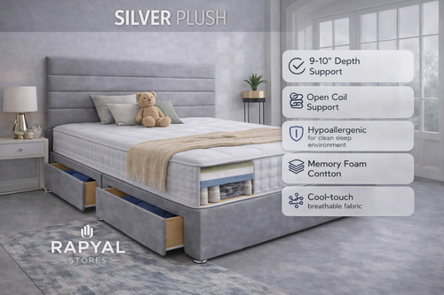 Luxury plush divan bed set - plush, +