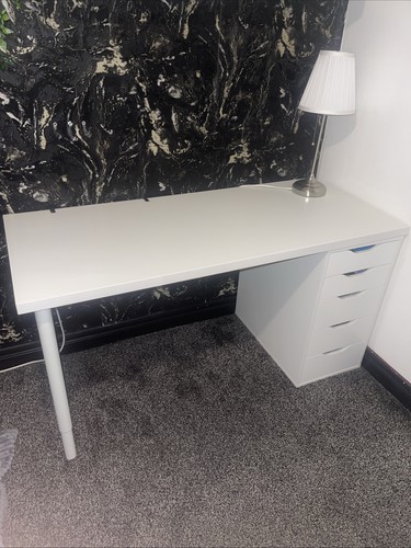 Ikea desk with - ikea, drawers