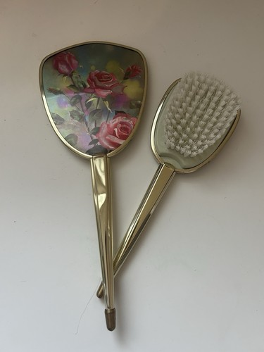 Vintage hand held mirror - vintage,