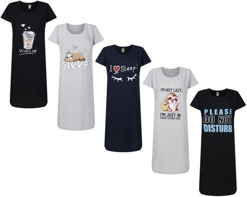 Ladies nightie short sleeve - short,