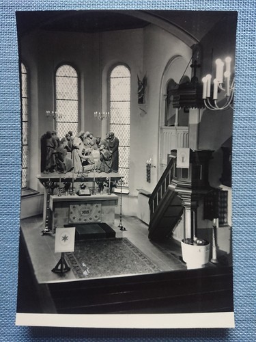 Old postcard church pulpit - postcard,