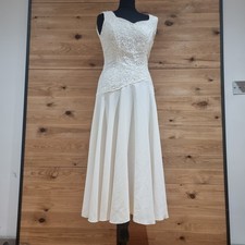 Vintage 1980s Simple Princess Ballgown Wedding Dress Nicolas Fits 10 C1