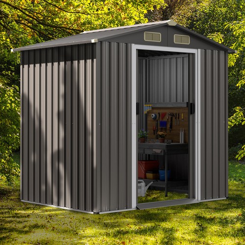 Galvanized steel shed - steel, ft