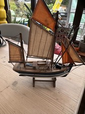 Vintage Small Wooden Sailing