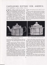 CASTLEFORD POTTERY FOR AMERICA. AN ORIGINAL ARTICLE FROM APOLLO, INTERNATIONAL M