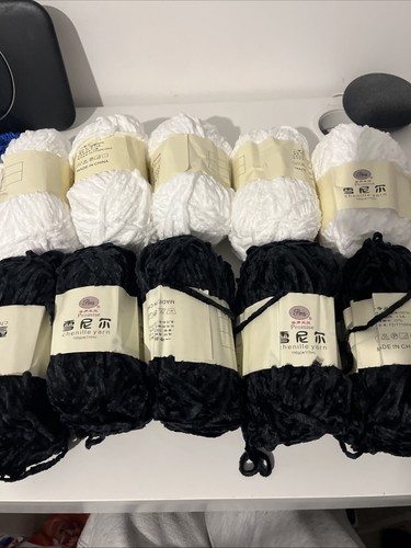 10x 100 grams chenille yarn - 10x,
