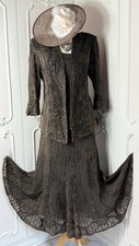 ANN BALON Size 18 20 XXL Brown Mother of the Bride Outfit Dress Suit  Wedding