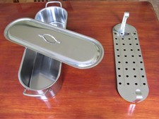 Fish kettle poaching pan,  lid