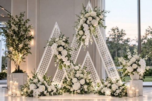 White wedding triangle - wedding,