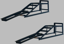 CAR RAMPS PAIR OF 2.5TONNE VAN, EXTRA WIDE METAL RAMP LIFTING WITH EXTENSIONS