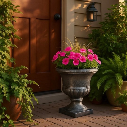 Vintage urn planter 40cm - planter,