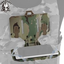 Folded Tactical Vest Front Molle Admin Pouch Navigation Board Phone Flip Holder