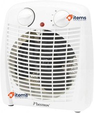 Bestron Bathroom Fan Heater with 2 Power Levels, for Rooms up to 20 m², White