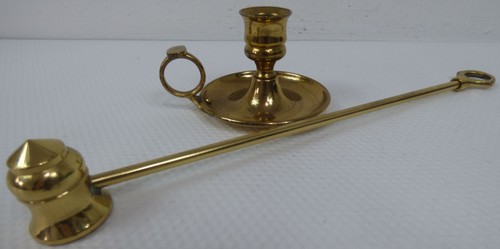 Vintage brass chamberstick - vintage,