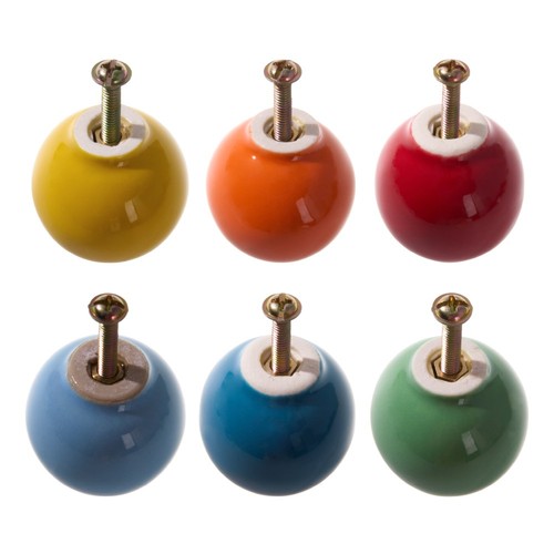 6pcs ceramic round door - round,