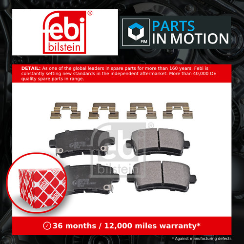 Brake pads set fits - pads, vauxhall
