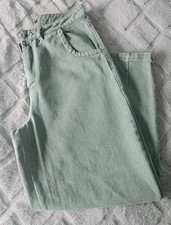 Womens Green Peg Leg Vera & Lucy Jeans Size M UK 10 EU 38