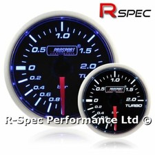 Prosport 52mm Super Blue / White Turbo Boost Gauge - BAR - Stepper Motor Version