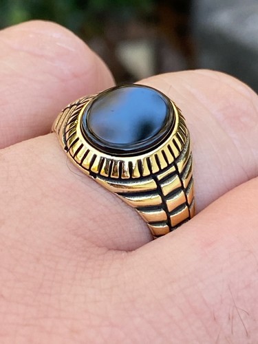 Mens 14k gold plated real - 14k,