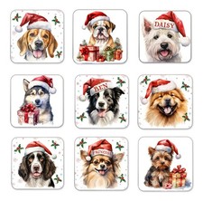 Dogs In Santa Hats Coasters -