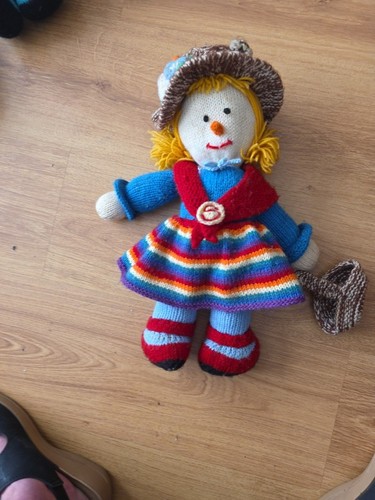 Lady scarecrow with - with, basket