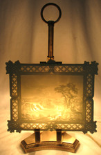 Antique RARE   Lithophane? Table Lamp
