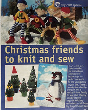 Alan Dart Christmas Friends KNITTING + SEWING PATTERN Elf Santa's little helpers