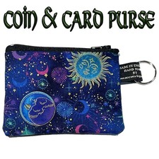 Cosmos Coin & Card Purse Cash Money Cotton Stocking Celestial Sun Moon Galaxy
