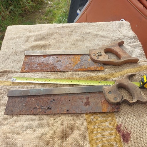 Two vintage brass backed tenon - vintage,