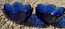 Pair of vintage cobalt blue