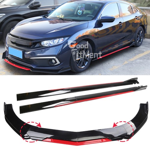 Gloss black front bumper - bumper, chin